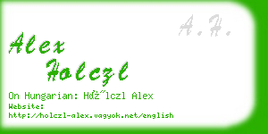 alex holczl business card